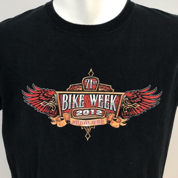 Daytona Bike Week 2012 Black T Shirt Large Harley - Picture 2 of 6